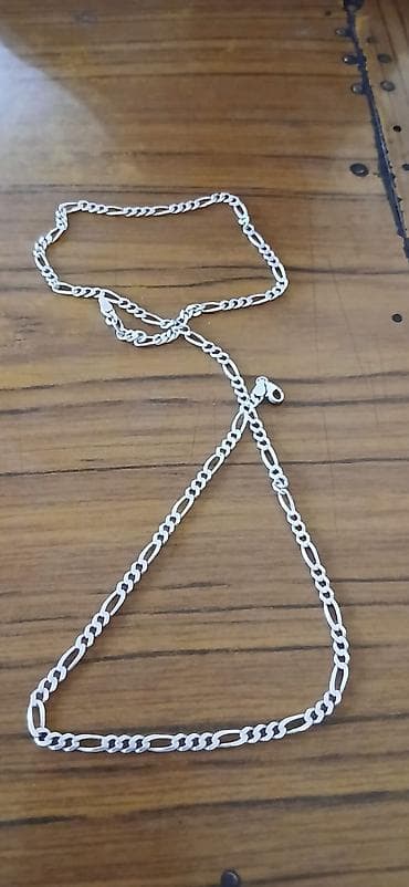 Aksesuarlar: 925 gümüş zəncir – Figaro model son qiymet 14 qr - Material: 925 əyar — 3