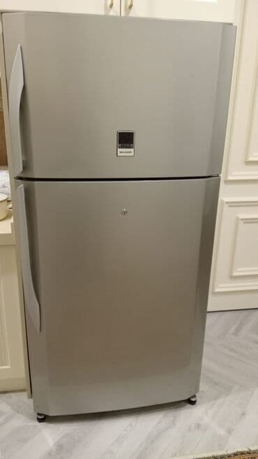 İşlənmiş 2 qapılı Sharp Soyuducu Satılır, rəng - Gümüşü, Təkərli