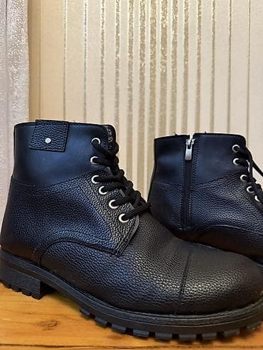 Botinkalar: Məhsul: Kişi qış botları - Rəng: Qara - Üst material: Toxumalı — 2