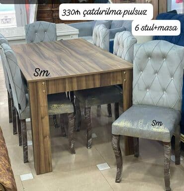 mətbəx stol: Mətbəx üçün, Yeni, Açılan, Dördbucaq masa, 4 stul — 21