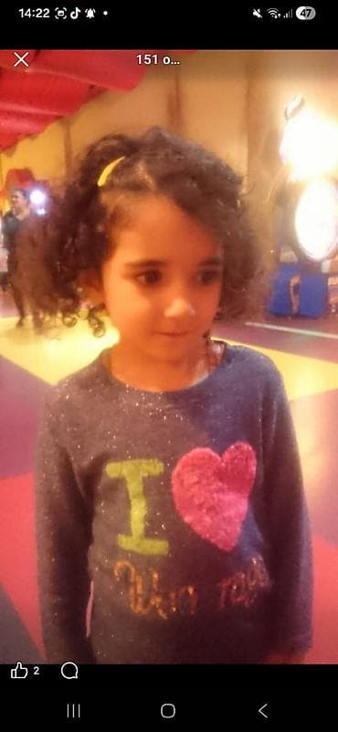 Платья: Uşaq üçün uzunqoll sviter - Rəng: tünd göy (parıltılı ipliklə) - Ön — 1