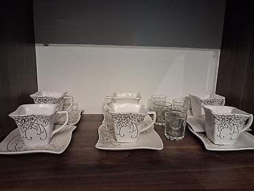 divar fiqurlari: Çay dəsti, Farfor — 2