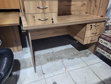 Sifarişlə mebel: Düz masa, Stulsuz, Polkalı, Siyirməli, Teksturalı laminat — 4