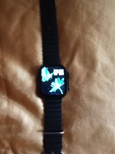 philips xenium 9@9d: Ağıllı saat – qara rəng, düzbucaqlı sensor ekranlı model. Silikon — 6