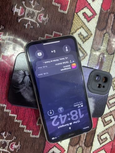 ikinci el telefonlar gence: IPhone 11, 128 GB, Ağ, Face ID — 9