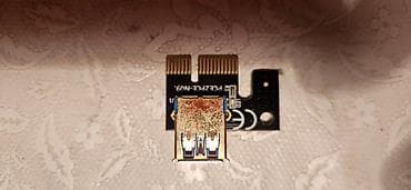 mining rig: PCI-E riser dəsti – PCI-E 1x → 16x (model: PCE164P-N03, VER 006S) — 1
