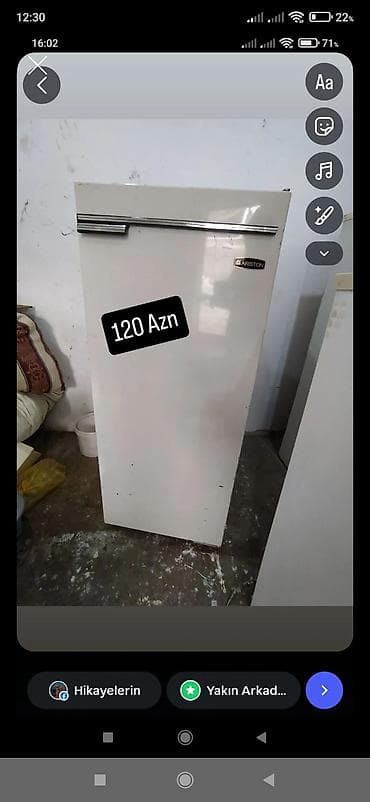 100 литровая бочка: 1 дверь Hotpoint Ariston Холодильник Продажа, цвет - Белый — 1