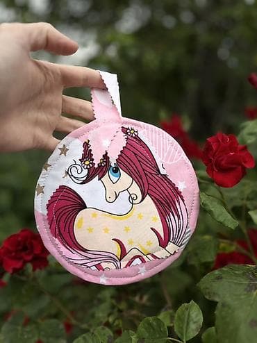sobalar: Mətbəx üçün dairəvi tutacaqlar dəsti – parça pot-holder/əlcəklər - — 8