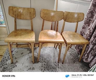 Masalar və oturacaqlar: Qonaq otağı üçün, İşlənmiş, Qatlanmayan, Stul — 1