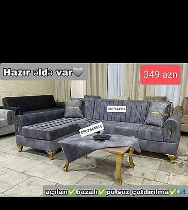 gənc dəsti: Künc divan, Yeni, Açılan, Bazalı, Parça, Şəhərdaxili pulsuz çatdırılma — 10