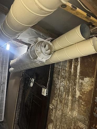 Havalandırma sistemləri: Havalandırma sistemi: plastik dairəvi hava kanalları və inline — 6