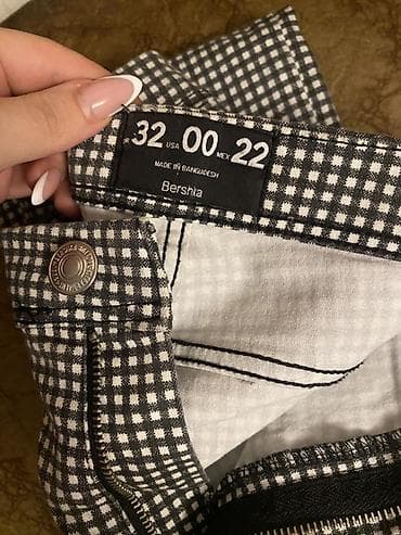 qara cins: Şalvar, Bershka, 2XS, rəng - Qara — 3