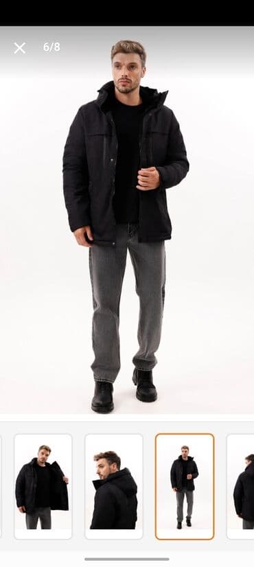 dini geyimler: Kişi qış gödəkçəsi – qara rəng - İsti, yüngül və həcmli doldurucu ilə — 1