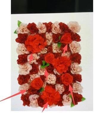 lalələr lalə gülü şəkilləri: Dekorativ süni gül paneli – kvadrat modul - Dizayn: sıx çiçək — 16