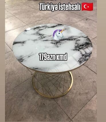 стеклянный журнальный стол: Новый, Журнальный стол, Турция — 1