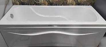 Akrilik vanna – klassik düzbucaqlı forma, parlaq ağ rəng. Yenidi