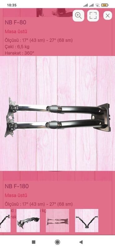 maşın videoları: Yeni gəldi NB firmasına məxsus
 2 Qollu masa üstü Kranşteyn 
Cəmi 150₼ — 6