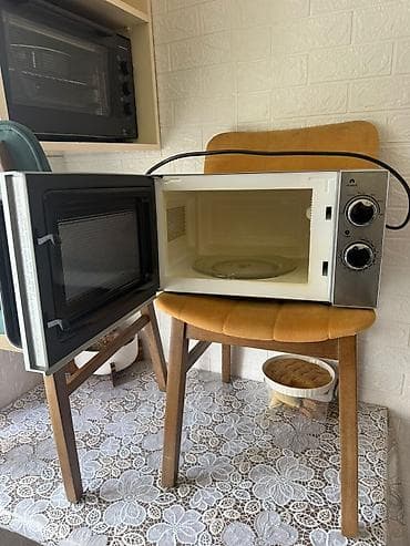 mikrodalgali: Mikrodalğalı soba Hoffmann, Ayrıca dayanan, Mikrodalğalar ilə, rəng - Gümüşü, İşlənmiş — 3