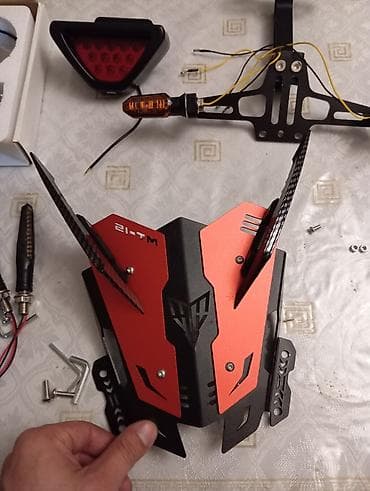 minsk moped: Motosiklet üçün aksesuar dəsti Tərkib: - LED arxa stop işığı (üçbucaq — 4