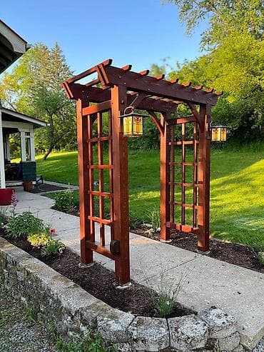 Bağ Arkalığı/Arbor – dekorativ taxta giriş konstruksiyası - Material