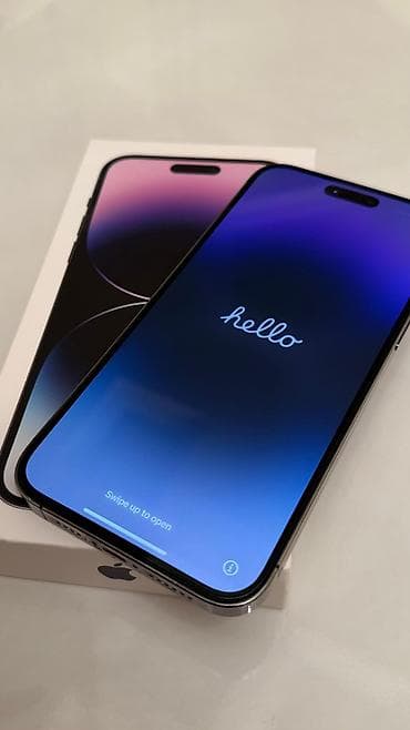 IPhone 14 Pro Max, 256 GB, Deep Purple, Barmaq izi, Face ID