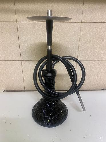 xına xonçasında nə olur: Şişə nargilə dəsti - Material: qalın naxışlı şüşə lülə və metal gövdə — 1