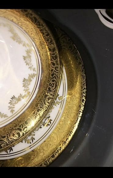 saat gence: Qəhvə dəsti, rəng - Qızılı, Farfor, 6 nəfərlik — 4