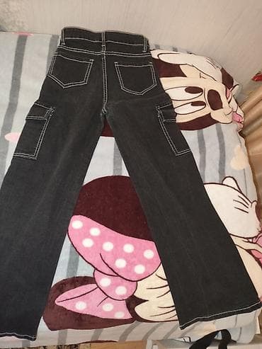 детские лосины для танцев: Qara karqo üslublu uşaq şalvarı - Material: cins/parça qarışığı — 3