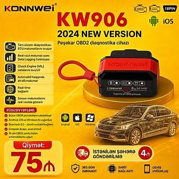 uaz xanter: KONNWEI KW906 Red diaqnostika cihazı. Сканер Konnwei работает с — 1