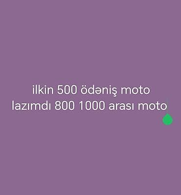 yanacaq filteri: Motosiklet axtarılır. Tələblər: - İlkin ödəniş: 500 AZN. - Büdcə — 1