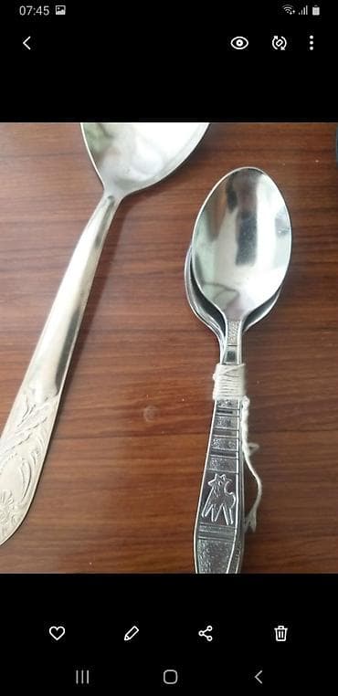 Mətbəx qaşıqları dəsti - Material: metal (gümüşü rəngli, paslanmayan