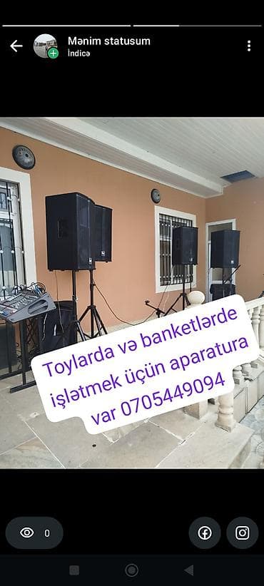 Toy və banketlər üçün səs sistemi icarəsi - Peşəkar akustik kolonlar