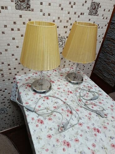 Stol lampaları: İki ədəd stolüstü lampa dəsti Tam işləkdi, heç bir nasazlığı yoxdur. - — 2