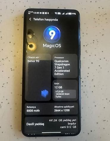 kontakt home honor x9b: Honor 90, 512 GB, rəng - Qara — 2