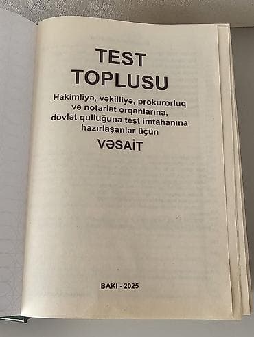CD, DVD disklər və kassetlər: Məhsul: “Test Toplusu – Hakimliyə, vəkilliyə, prokurorluq və notariat — 2