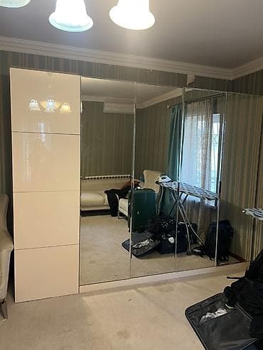 3 qapılı, Güzgülü, Bej, Digər material, Kupe, Düz dolab