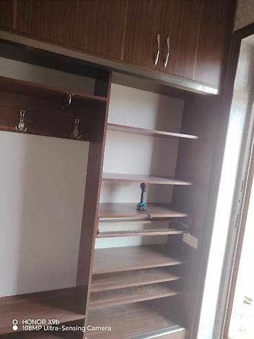 kitab skafı: 2 qapılı, Güzgülü, Qəhvəyi, Digər material, Kupe, Düz dolab — 3