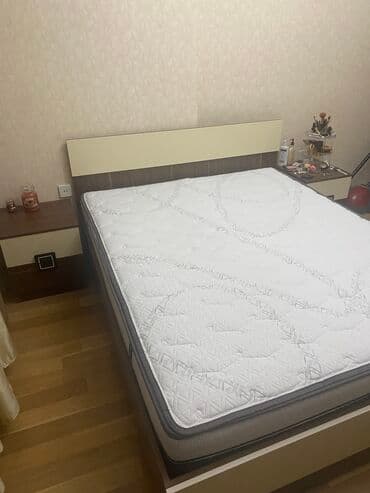 yataq dəstləri və qiymətləri: Yataq dəsti, yataq, dolab (216x180x62), 2 ədəd tumboçka (45x45x48 — 2