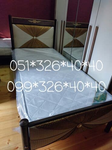 Çarpayılar: Yeni, İkinəfərlik çarpayı, Bazasız, Matras ilə, Siyirməsiz, Azərbaycan — 3