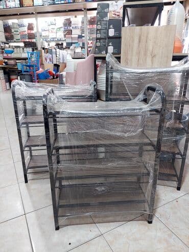 rəng: Ayaqqabi polkasi ayaqqabi refi plasmas ve demir materiallar 3,4 ve 5 — 6