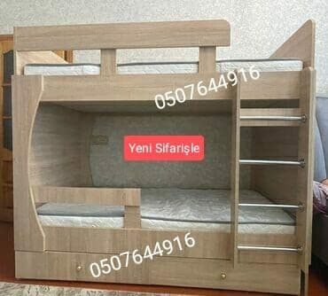 işlənmiş nərdivanlar: Oğlan və qız üçün, Yeni, Çarpayı, Matras ilə, Siyirməli, Laminat — 2