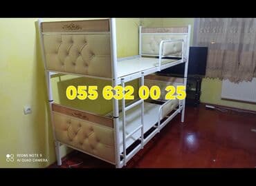 двухъярусные кровати в рассрочку: Для девочки и мальчика, Новый, Кровать, Без матраса, Без выдвижных ящиков, Дерево — 5