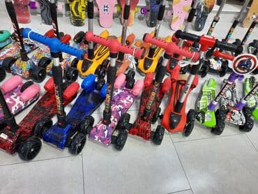 детские самокаты с родительской ручкой: Samokat, Scooter, Skuter,Samakat🛴 🔹Tüstülü💨- Buxarlı🌬️ 🔹 Musiqili🎶 🔸️ — 1