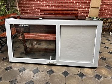 Təmir və tikinti: Uzunluğu 1.90 Eni 0.90 Çərçivəsi Yoxdur PVC sürgülü pəncərə/qapı — 2