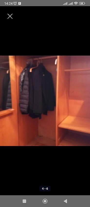 dolab paltar: 3 qapılı, Güzgülü, Qəhvəyi, Taxta, Açılan, Düz dolab — 4