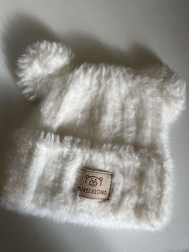 Uşaqlar üçün digər geyimlər: Uşaq papaqları dəsti - Model: 2 ədəd fluffy/plyuş uşaq papağı - — 2