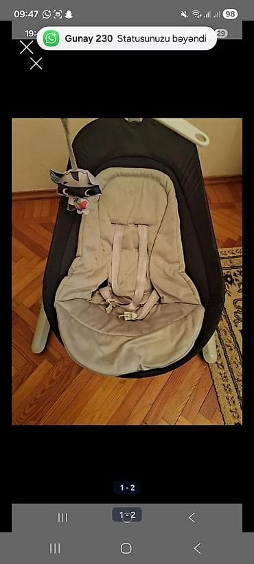 manej beşik: Oğlan və qız üçün, Dördbucaq, Beşik, Dəstsiz, Matrassız, Yellənmə mexanizm ilə — 2