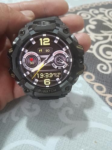 panel cit: P-WATCH ağıllı saat - İdman üslublu, möhkəm korpus və silikon kəmər - — 2