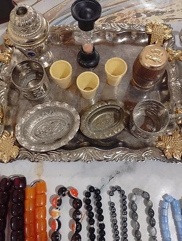 ebonit tesbeh: Məhsul: Təsbeh və muncuq dəstləri Təsvir: - Qırmızı şəffaf kəhrəba — 7