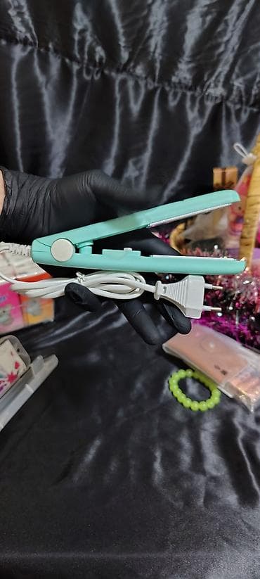 saç utusu: Mini saç ütüsü – kompakt və yüngül model - Rəng: nənə yaşılı (mint) - — 3